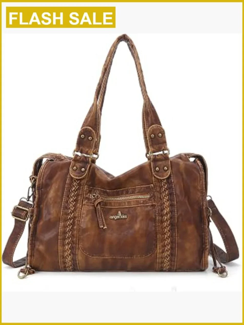 Vegan Leather Hobo Satchel Handbag Large Tote Shoulder Bag with Pockets